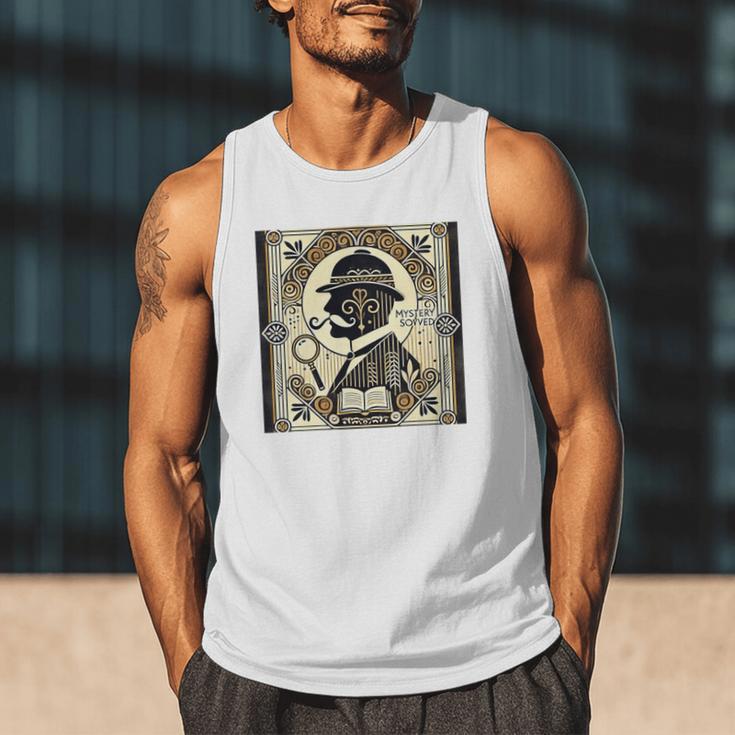 Poirot Mystery Books Vintage Detective Premium Tri-Blend Men Tank Top