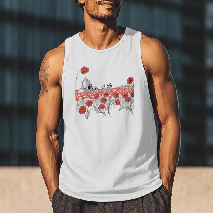 Poppy Field Wizard Of Oz Cowardly Brave Lion Book Men Tank Top Poppy Field Wizard Of Oz Cowardly Brave Lion Book Men Tank Top