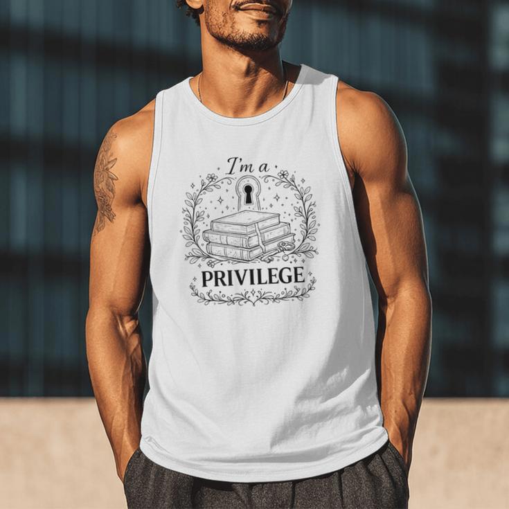 Im A Privilege Vintage Book Illustration Men Tank Top