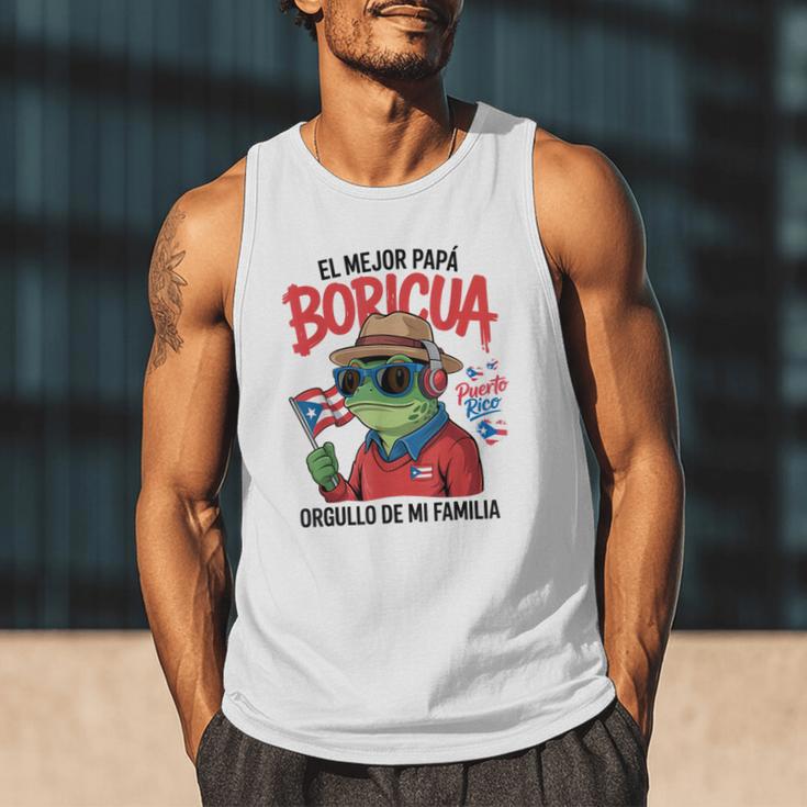 Puerto Rican Dad Idea For Men & Papá Boricua Coqui Frog Men Tank Top