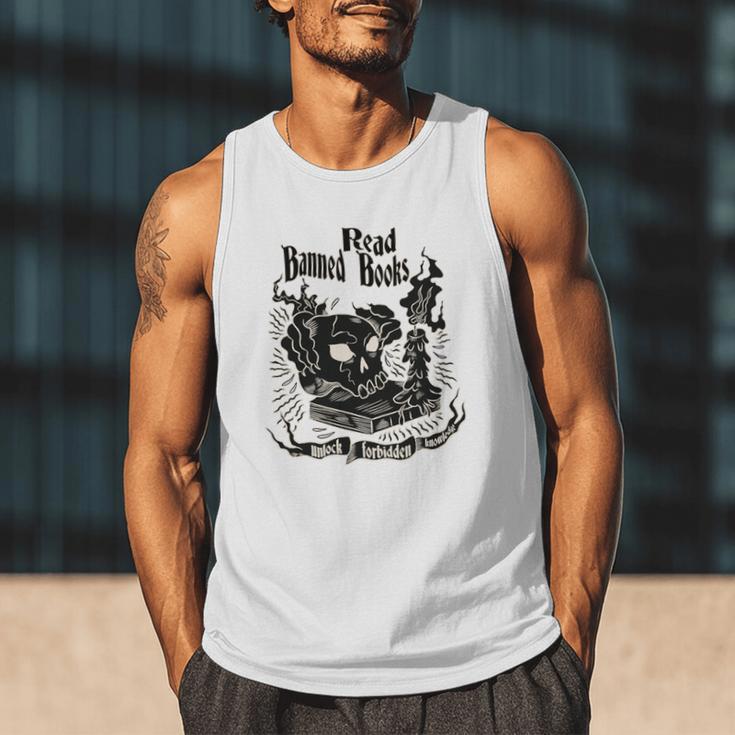 Read Banned Books Unlock Forbidden Knowledge Men Tank Top