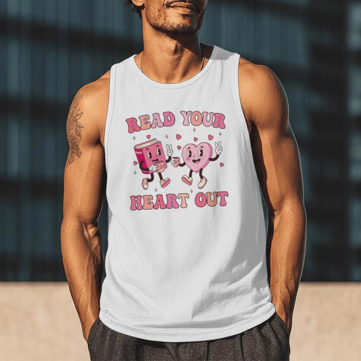 Read Your Heart Out Teacher Valentine Book Men Tank Top
