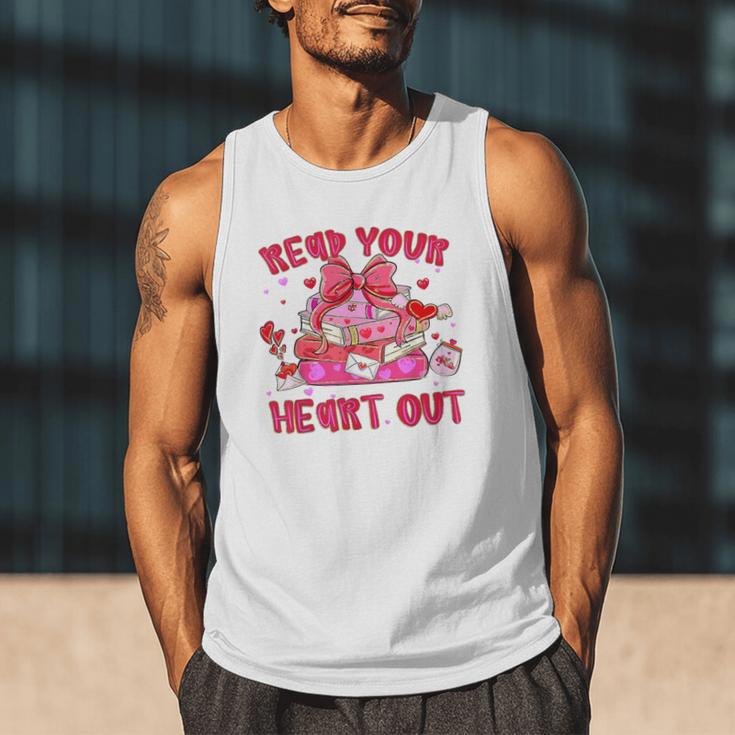 Read Your Heart Out Teacher Valentine Reading Book Lover Men Tank Top Read Your Heart Out Teacher Valentine Reading Book Lover Men Tank Top