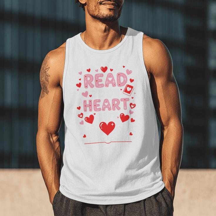 Read Your Heart Out Valentine Reading Book Lover Teacher Premium Tri-Blend Men Tank Top