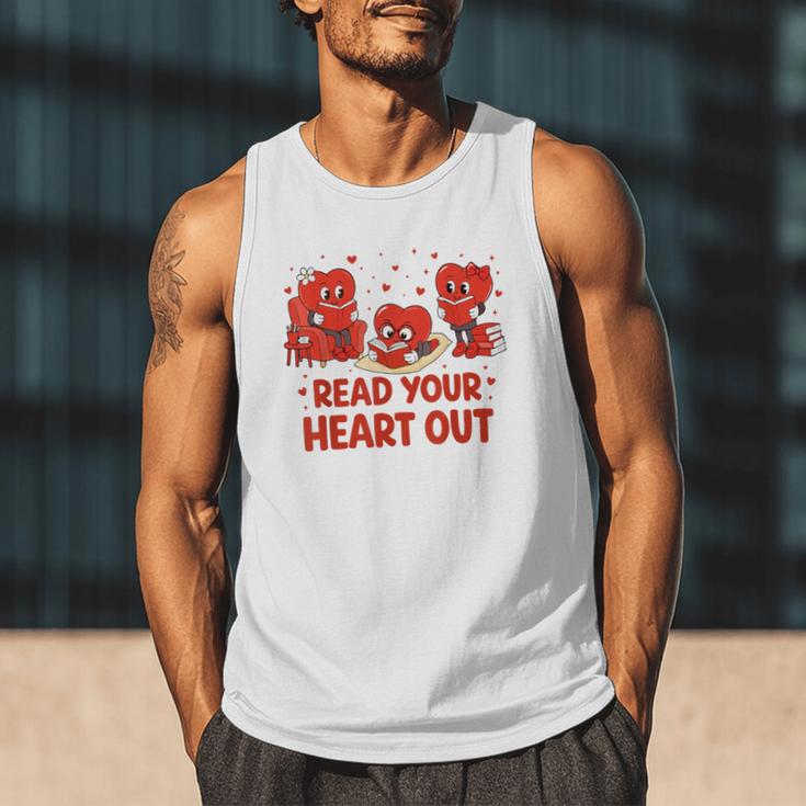 Read Your Heart Out Valentine Teacher Bookworm Lover Men Tank Top Read Your Heart Out Valentine Teacher Bookworm Lover Men Tank Top