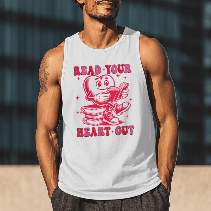 Read Your Heart Out Valentines Day Book Lover Bookish Teach Men Tank Top Read Your Heart Out Valentines Day Book Lover Bookish Teach Men Tank Top
