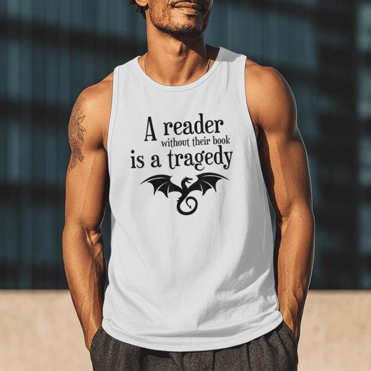 A Reader Without Their Book Is A Tragedy Dragon Rider Men Tank Top
