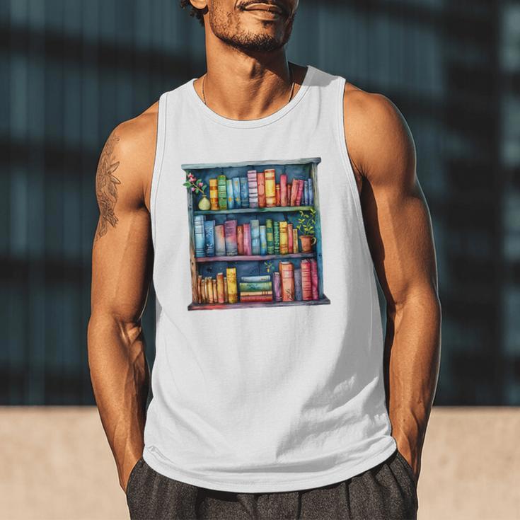 Reading And Bookcase Magic Book Premium Men Tank Top