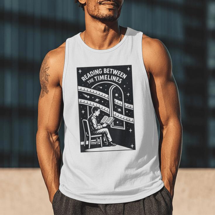 Reading Between The Timelines Time Travel Books Men Tank Top