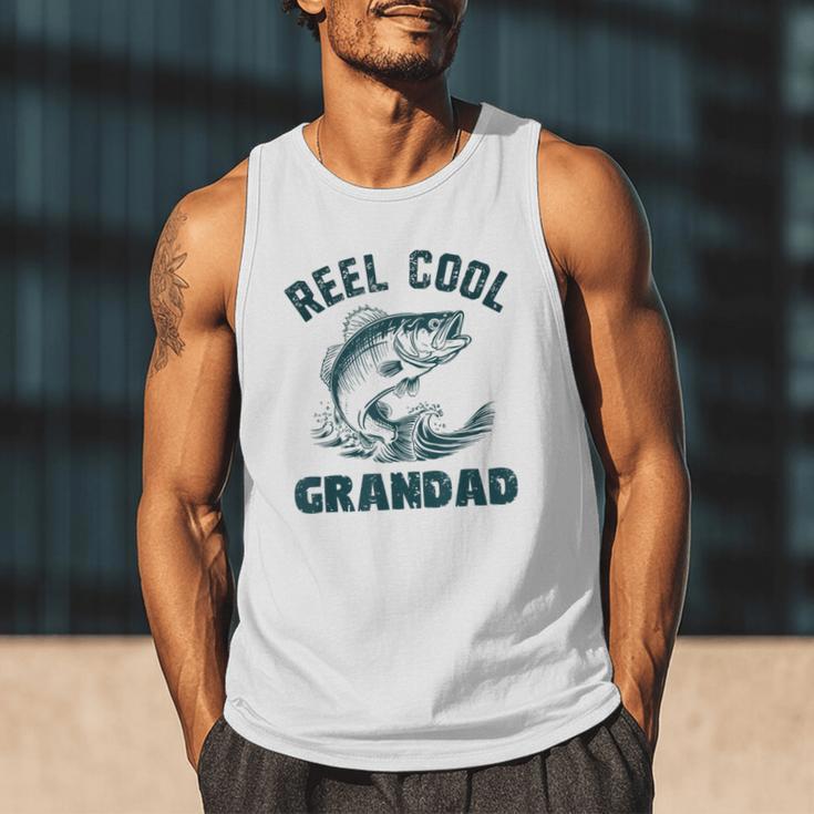 Reel Cool Grandad Fishing Grandpa Vintage Style Men Tank Top