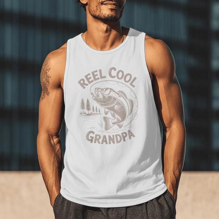 Reel Cool Great Grandpa Step Dad Fishing Father Day Men Tank Top