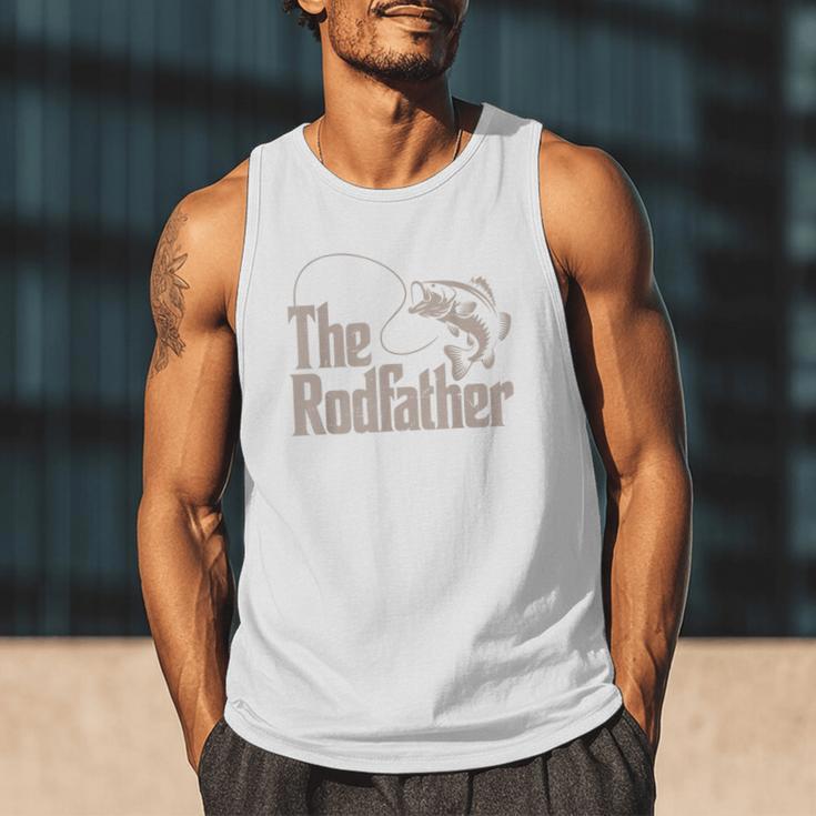 Rodfather Bass Fish Dad Joke Fishing Daughter Son Men Tank Top