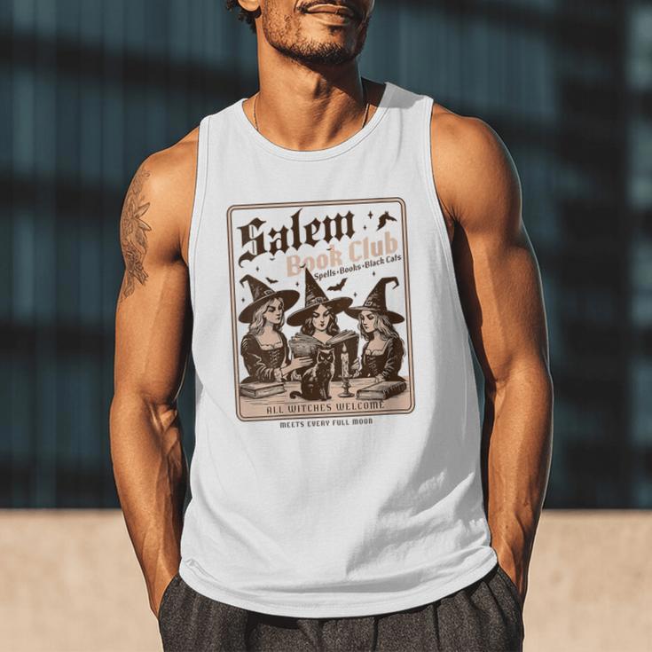 Salem Book Club Bookish Halloween Retro Salem Witch Book Men Tank Top