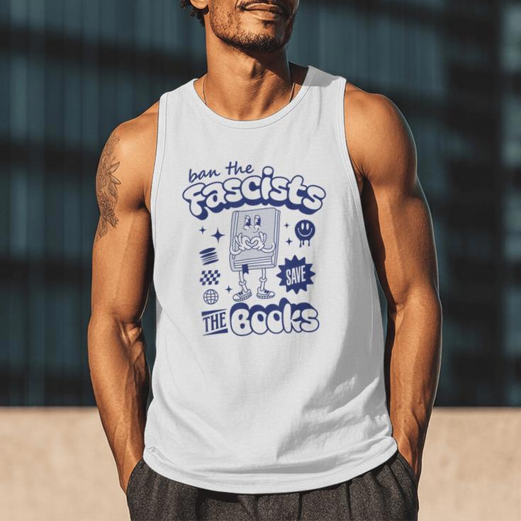 Save The Books Ban Fascists Stand For Book Readers Men Tank Top