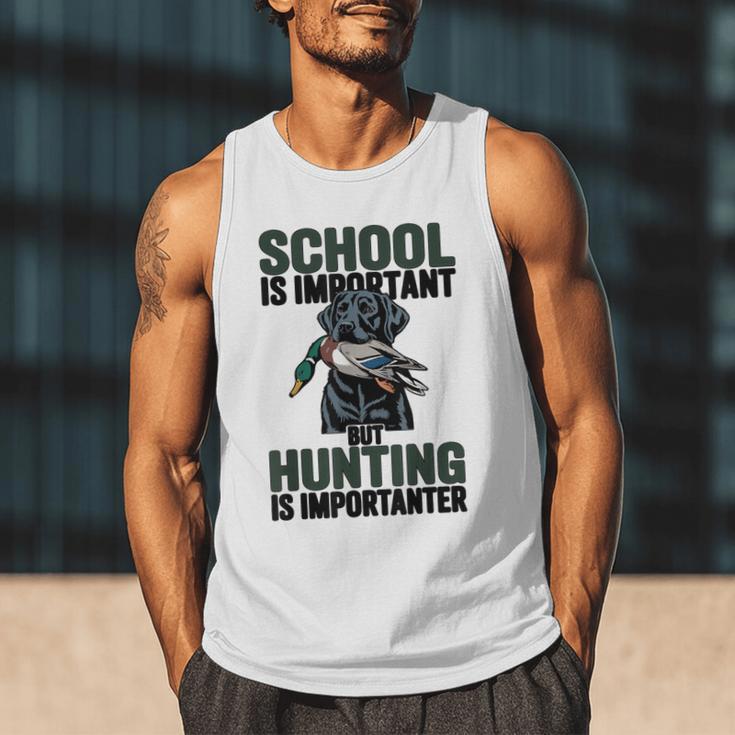 School Important But Hunting Is Importanter Dad Men Tank Top School Important But Hunting Is Importanter Dad Men Tank Top