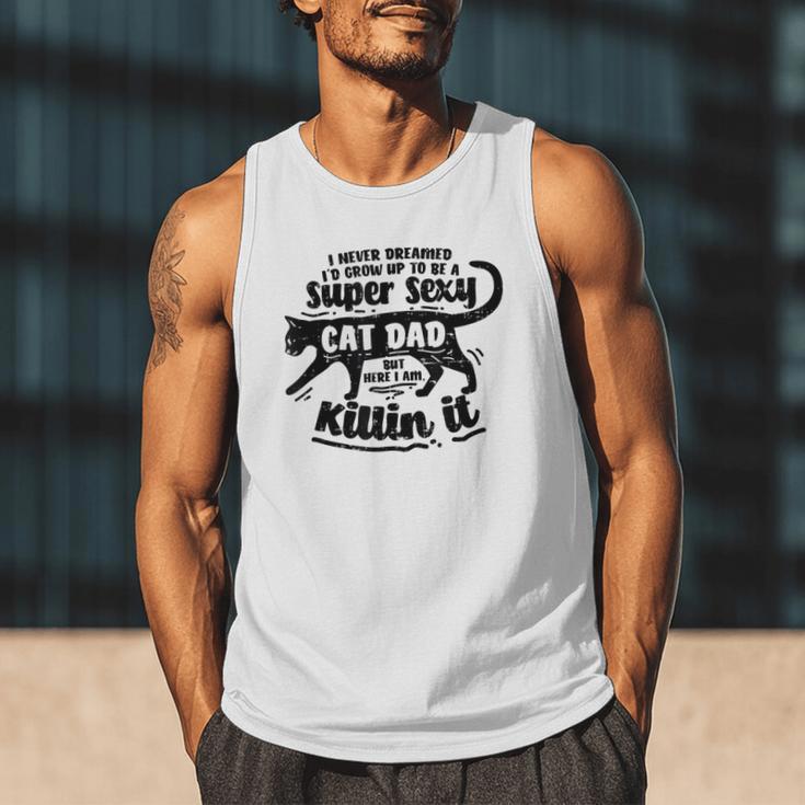 Sexy Cat Dad Father Catfather Kitten Kitty Men Tank Top