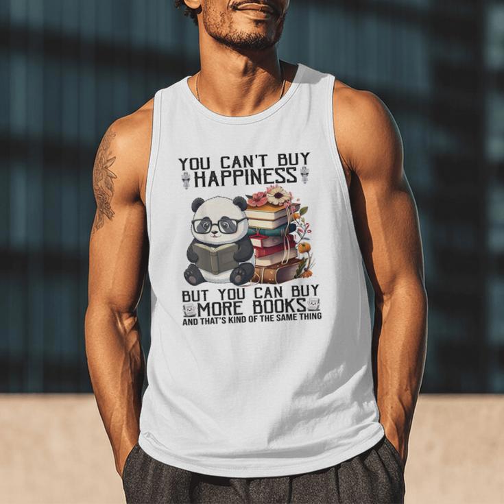 Teacher Bookworm Book Lover Panda Reading Book Librarian Tee Men Tank Top