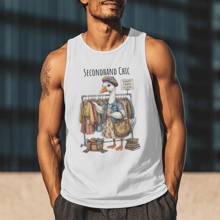 Thrifting Goose Vintage Fashion Book Lover Men Tank Top