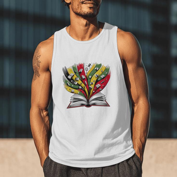 History Education Is Freedom Books Black History Premium Tri-Blend Men Tank Top