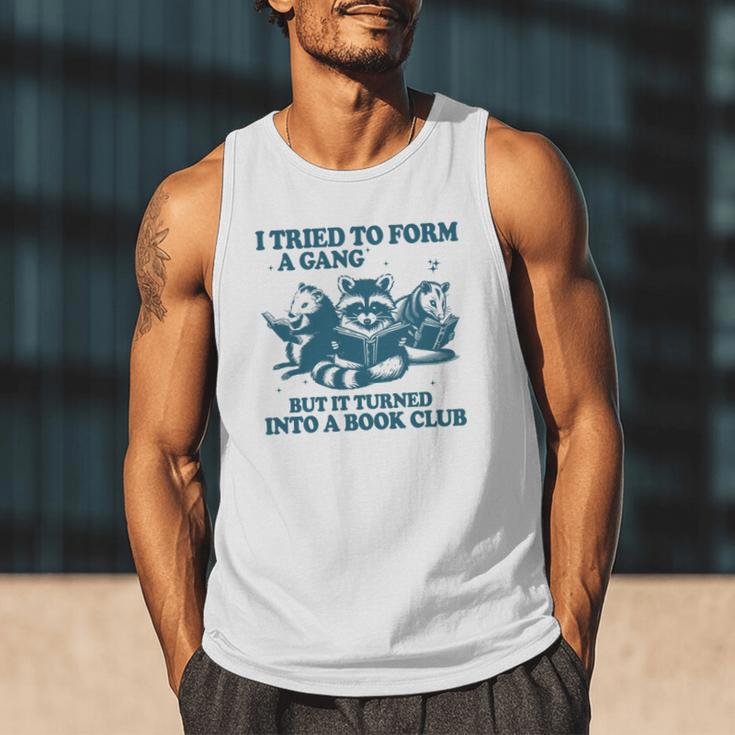 I Tried To Form A Gang But It Turned Into A Book-Club Reader Premium Tri-Blend Men Tank Top I Tried To Form A Gang But It Turned Into A Book-Club Reader Premium Tri-Blend Men Tank Top
