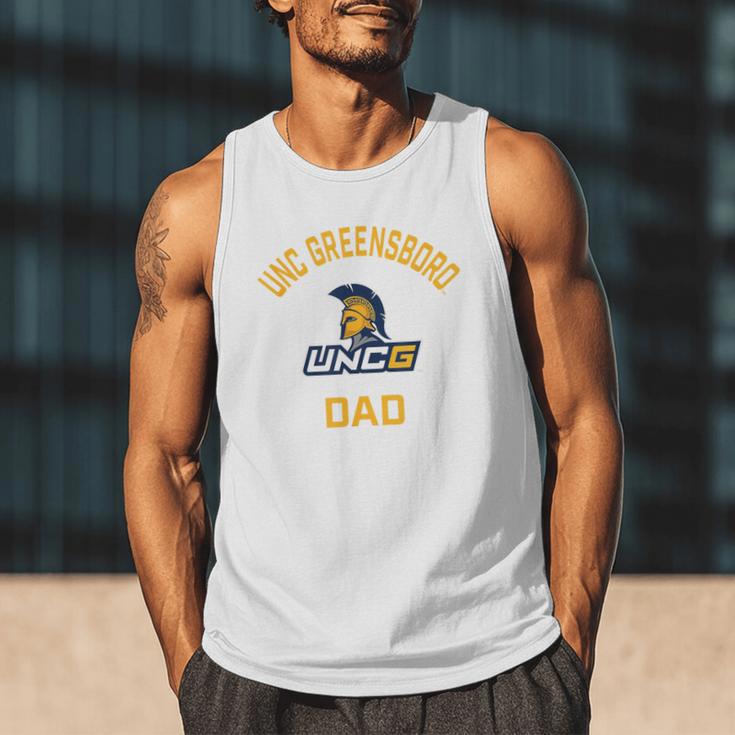 UNC Greensboro UNCG Spartans Arched Dad Men Tank Top