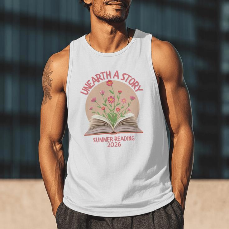 Unearth a Story 2026 Summer Reading Program Flowers Book Premium Tri-Blend Men Tank Top Unearth a Story 2026 Summer Reading Program Flowers Book Premium Tri-Blend Men Tank Top