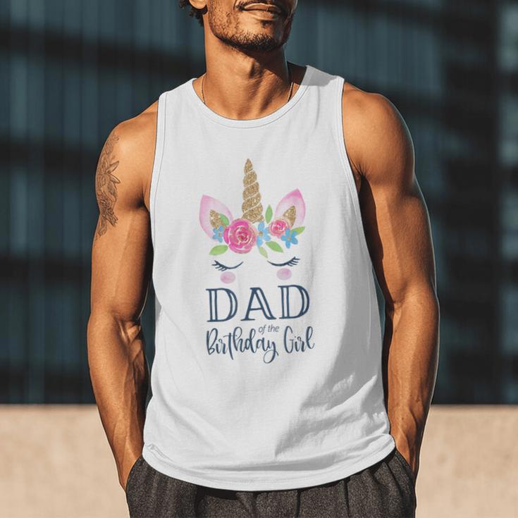 Unicorn Dad Of The Birthday Girl Shirt Matching Party Tee Men Tank Top