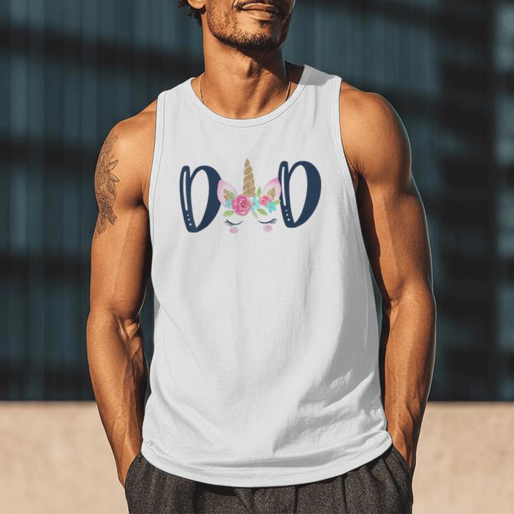 Unicorn Dad Birthday Shirt Matching Family Party Tee T-Shirt Men Tank Top