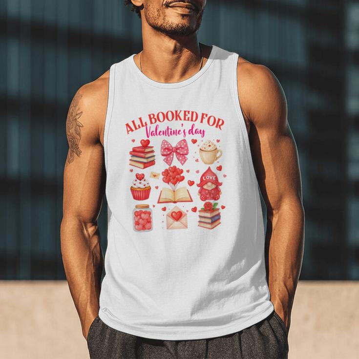Valentines Reading Book Lover All Booked For Valentine's Day Men Tank Top Valentines Reading Book Lover All Booked For Valentine's Day Men Tank Top