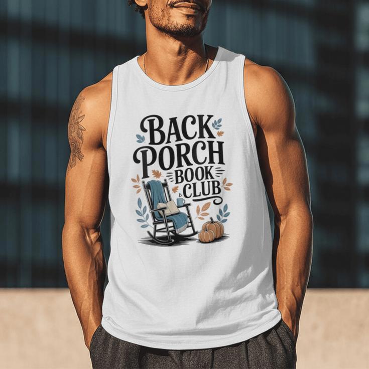 Vintage Reader Author Country Aesthetic Back Porch Book Club Men Tank Top