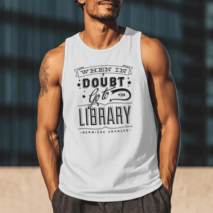 When In Doubt Go To The Library Teacher Vintage Book Lovers Men Tank Top When In Doubt Go To The Library Teacher Vintage Book Lovers Men Tank Top