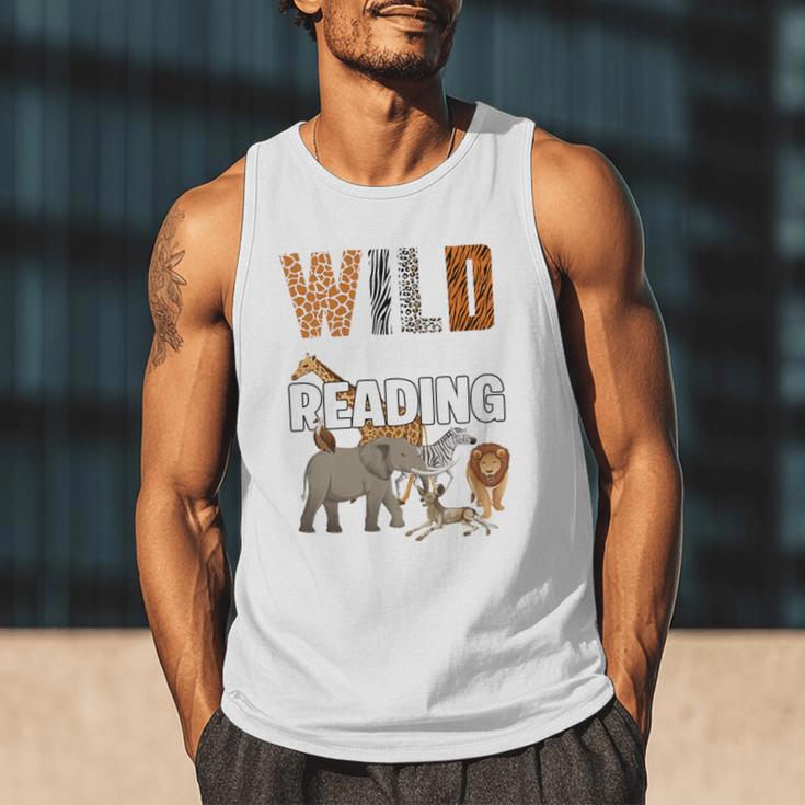 Wild About Reading Book Reader Book Nerd Book Reading Lover Premium Tri-Blend Men Tank Top