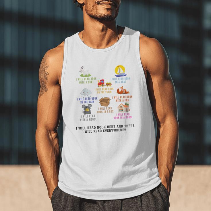 I Will Read Books On A Boat And Everywhere Reading Teachers Men Tank Top