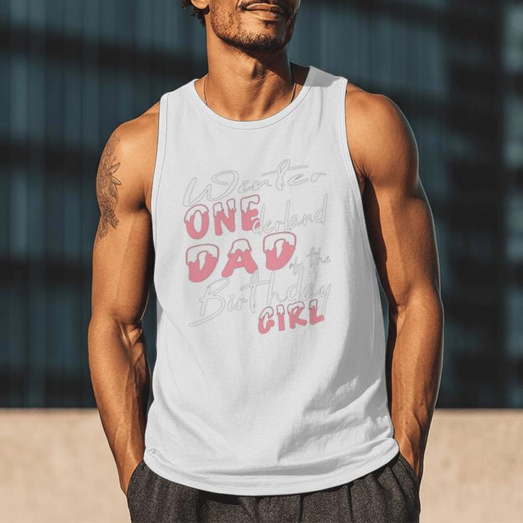 Winter Onederland 1st Birthday Theme Dad Of Birthday Girl Men Tank Top