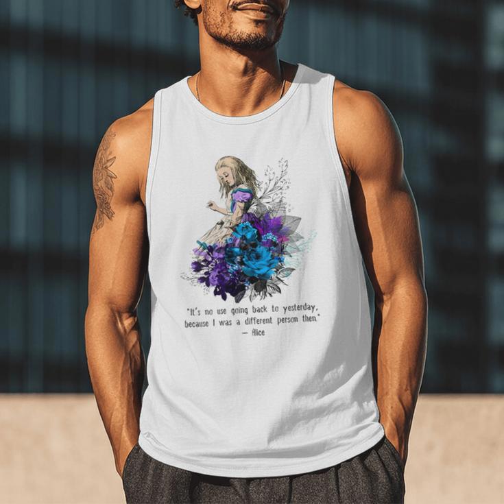 Women's Vintage Book Quote It’s No Use Going Back To Yesterday Men Tank Top Women's Vintage Book Quote It’s No Use Going Back To Yesterday Men Tank Top