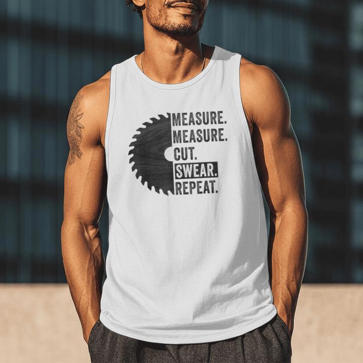 Woodworking Dad Measure Cut Swear Handyman Fathers Day Men Tank Top Woodworking Dad Measure Cut Swear Handyman Fathers Day Men Tank Top