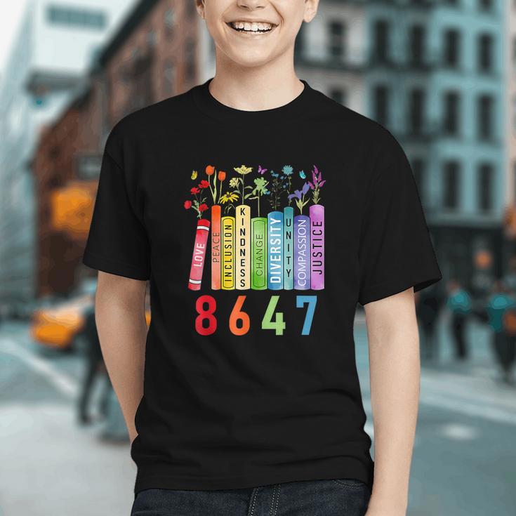 8647 Equal Rights Book Flower Trump Women Rights Feminist Graphic Youth