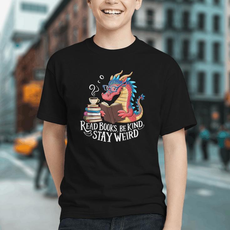 Adorable Book Lover Dragon Read Books Be Kind Stay Weird Graphic Youth Adorable Book Lover Dragon Read Books Be Kind Stay Weird Graphic Youth
