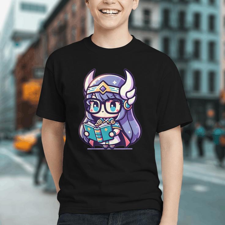 Adorable Book Lover Valkyrie With Reading Glasses Cute Graphic Youth Adorable Book Lover Valkyrie With Reading Glasses Cute Graphic Youth