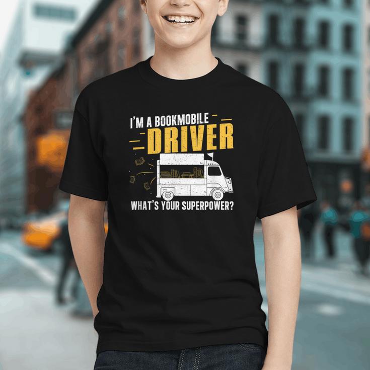 Awesome Bookmobile Driver What's Your Superpower Book Wagon Graphic Youth Awesome Bookmobile Driver What's Your Superpower Book Wagon Graphic Youth
