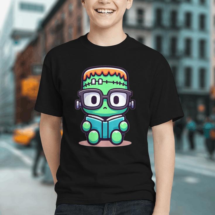 Book Lover Frankenstein's Monster With Reading Glasses Graphic Youth