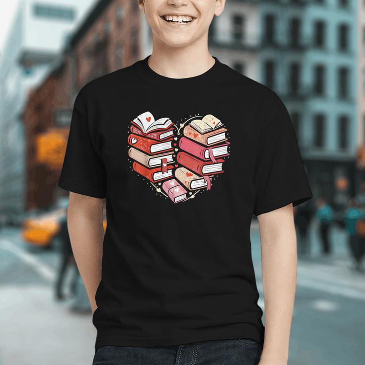 Book Lover Heart Shape Reading Librarian Valentine Men Women Graphic Youth