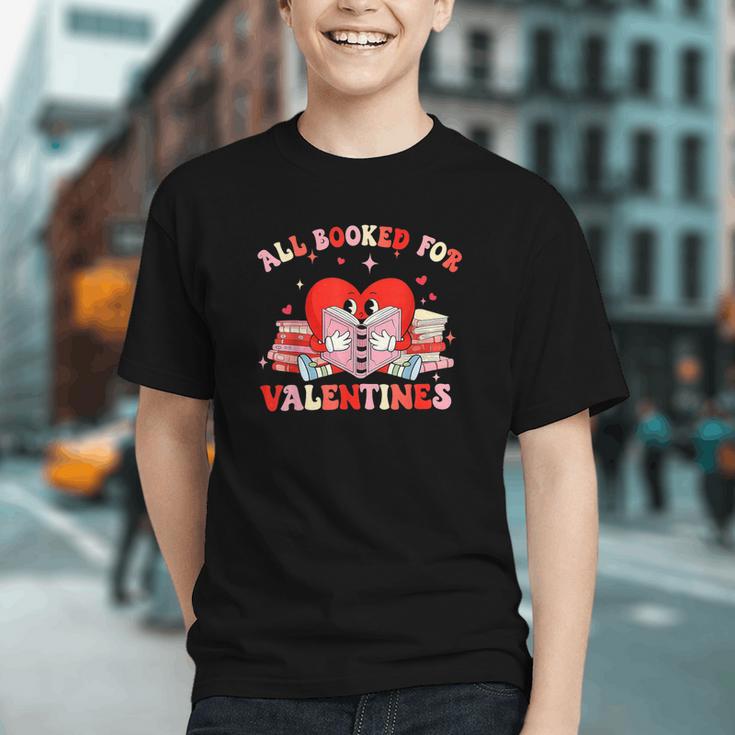 All Booked For Valentines Shirt Cute Book Lover Reading Graphic Youth