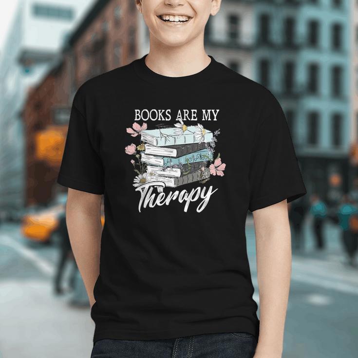 Books Are My Therapy Summer Reading Book Lovers Graphic Youth Books Are My Therapy Summer Reading Book Lovers Graphic Youth
