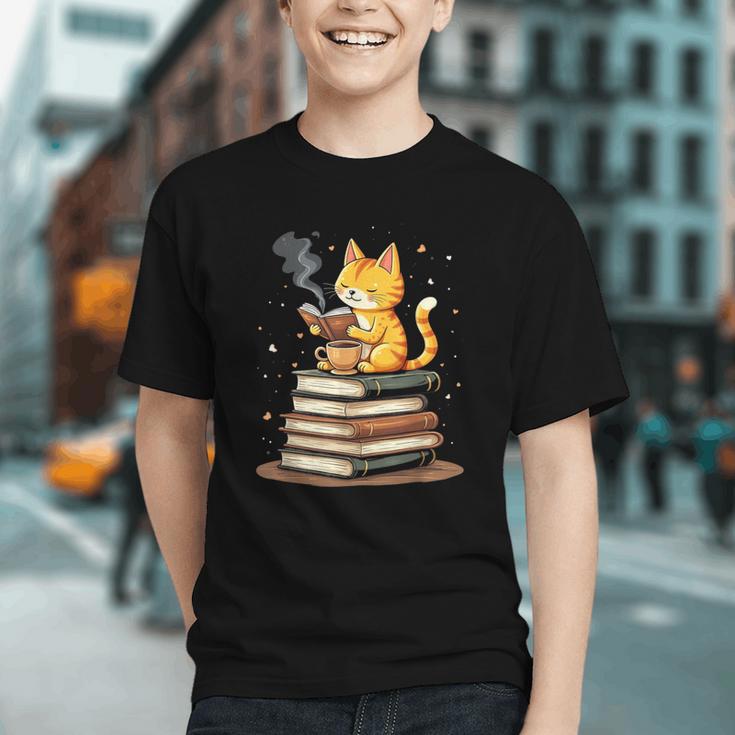 Cat Reading Books Graphic Youth Cat Reading Books Graphic Youth