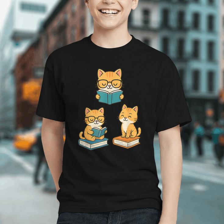 Cats Reading Book Lover Reading Bookworm Reader Graphic Youth