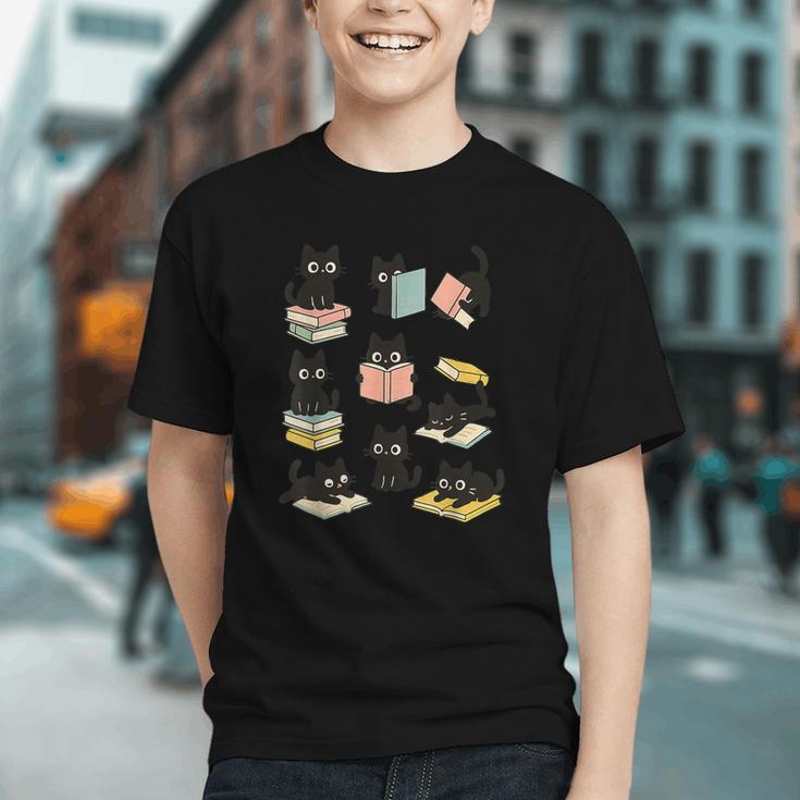 Cats Reading Books Cat Lover Graphic Youth