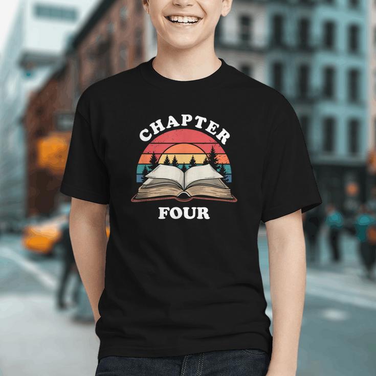Chapter Four Book Reading 4th Birthday 4 Year Old Graphic Youth