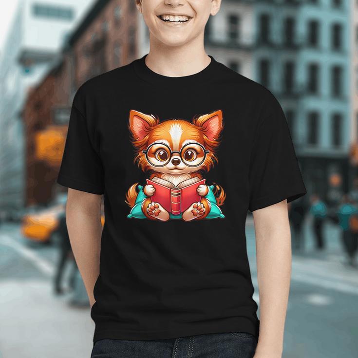 Chihuahua Reading a Book Dog Graphic Youth Chihuahua Reading a Book Dog Graphic Youth