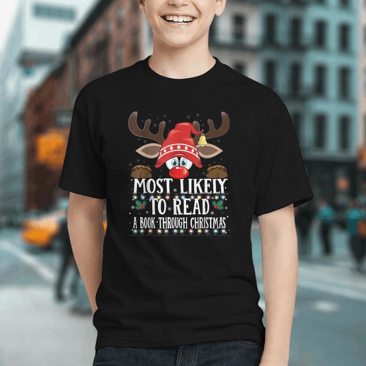 Christmas Matching Most Likely To Read A Book PJS Graphic Youth